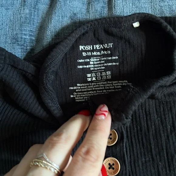 Short Sleeve Henley Romper - Picture 4 of 6